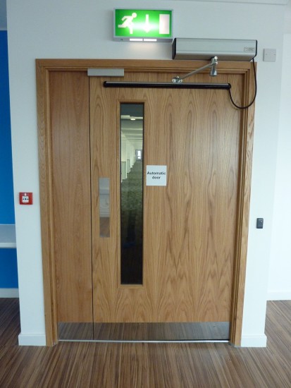 Automatic door linked to our proximity access control system
